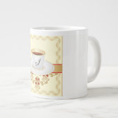 Europees monogram koffiebeker letter j grote koffiekop (Voorkant rechts)