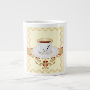 Europees monogram koffiebeker letter j grote koffiekop