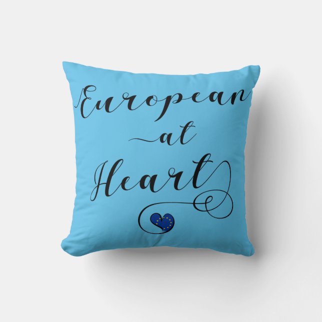Europees op het hart, Europa, eurofiel Kussen (Voorkant)