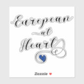 Europees op het hart, Europa, eurofiel Sticker (Vel)