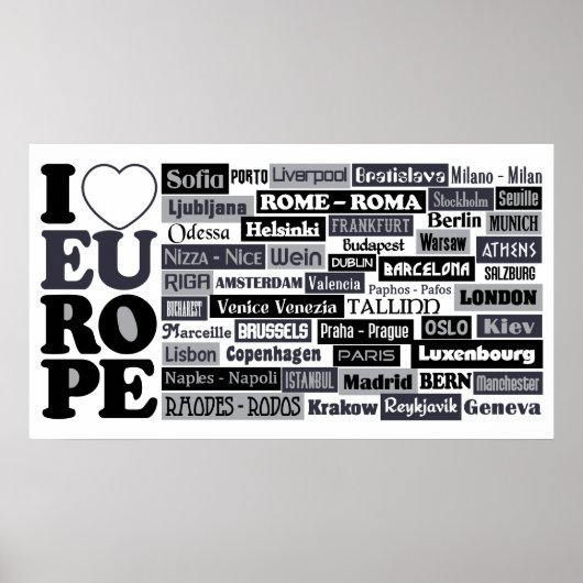 Europees poster voor reizigers (Voorkant)