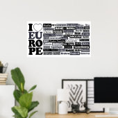 Europees poster voor reizigers (Thuiskantoor)
