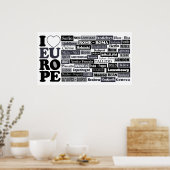 Europees poster voor reizigers (Keuken)