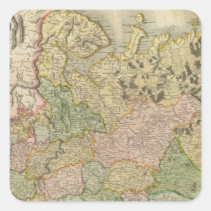 Europees Rusland Vierkante Sticker