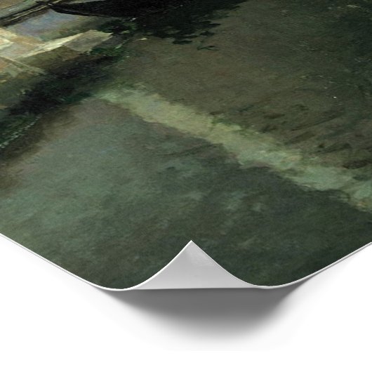 Europees stadsgezicht schilderij Poster (Hoek)