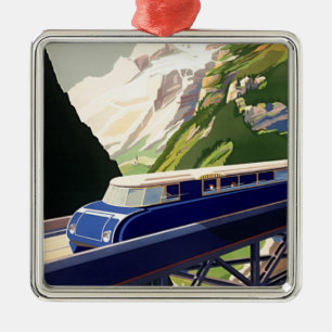 Europees treinverkeer Metalen Ornament