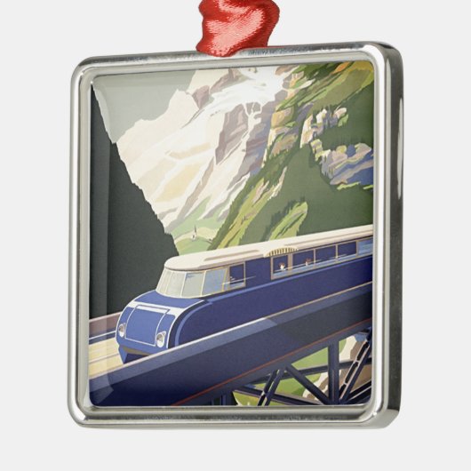  Europees treinverkeer Metalen Ornament (Links)