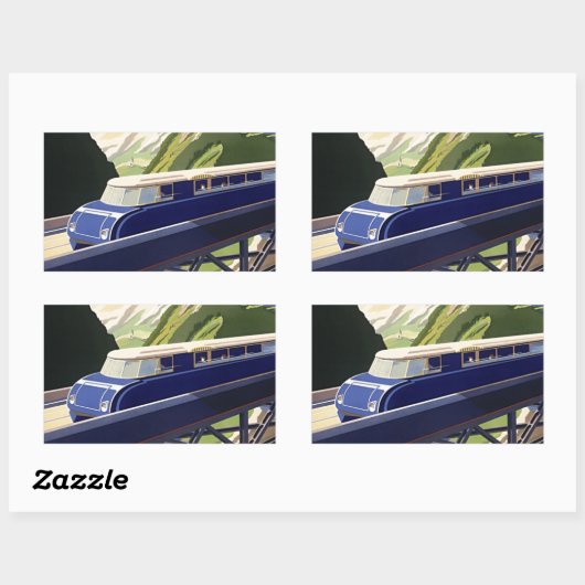  Europees treinverkeer Rechthoekige Sticker (Vel)