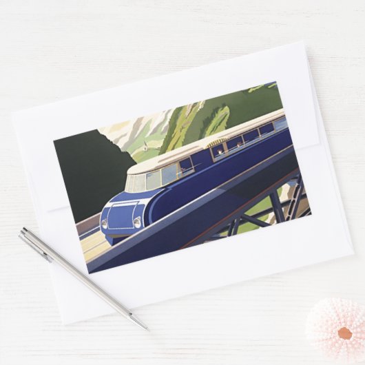  Europees treinverkeer Rechthoekige Sticker (Envelop)