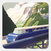 Europees treinverkeer Vierkante Sticker (Voorkant)