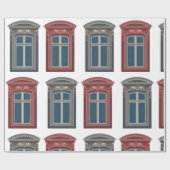 Europees venster  architectonische kunst cadeaupapier (Vlak)