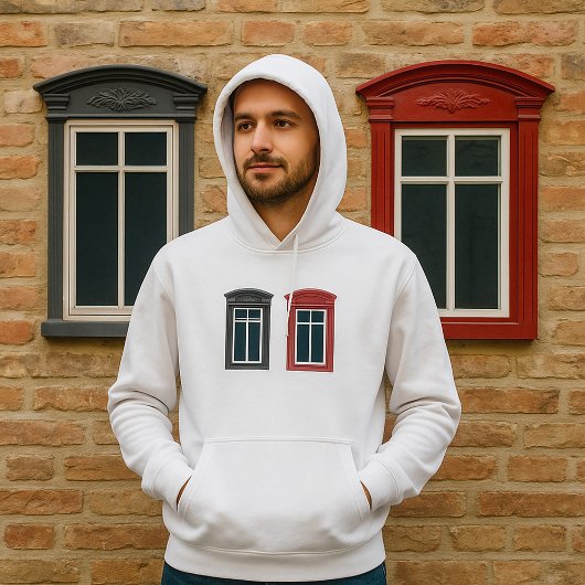 Europees venster  architectonische kunst hoodie