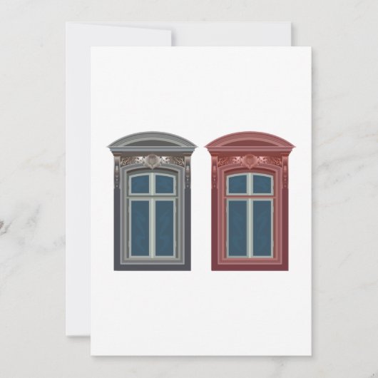 Europees venster architectonische kunst kaart (Voorkant)