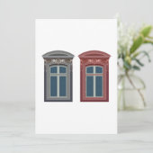 Europees venster architectonische kunst kaart (Staand voorkant)