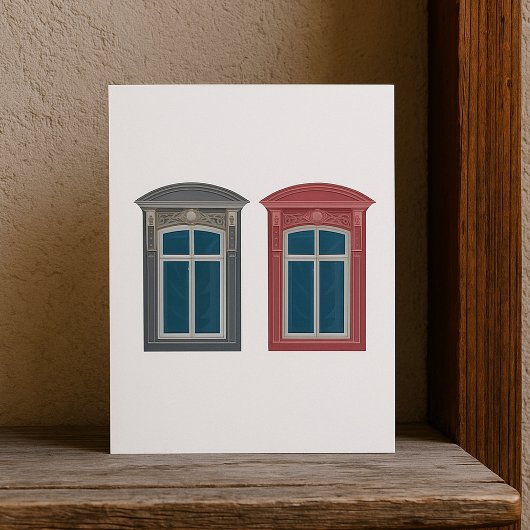 Europees venster architectonische kunst kaart