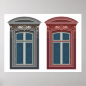 Europees venster  architectonische kunst poster (Voorkant)
