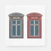 Europees venster  architectonische kunst servet (Voorkant)