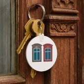 Europees venster  architectonische kunst sleutelhanger