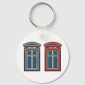 Europees venster  architectonische kunst sleutelhanger (Achterkant)