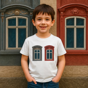 Europees venster architectonische kunst t-shirt
