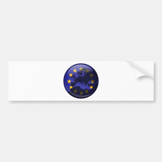 Europees Wereldbol Bumpersticker (Voorkant)