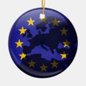 Europees Wereldbol Keramisch Ornament (Voorkant)