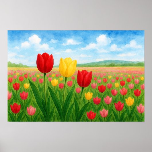 Europese & Amerikaanse stijl Originele Tulpen Land Poster (Voorkant)