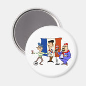 Europese beker - Euro 2012 Franse fans France ball Magneet (Voorkant / Achterkant)