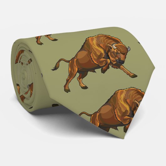 europese biison stropdas (Opgerold)