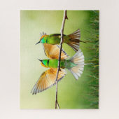 Europese bijeneter-kleurige vogel legpuzzel (Verticaal)