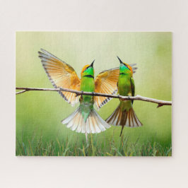 Europese bijeneter-kleurige vogel legpuzzel
