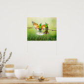 Europese bijeneter-kleurige vogel poster (Keuken)