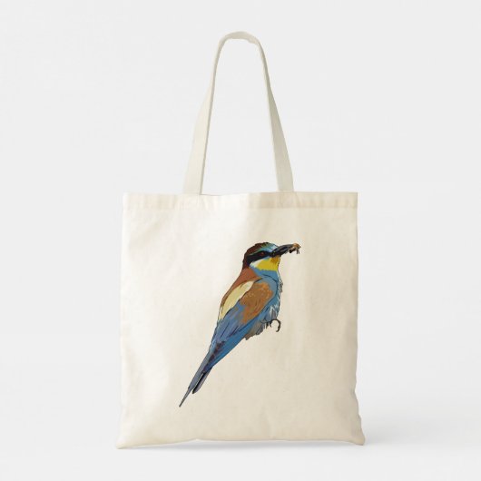 Europese bijeneter Vogel Canvas tas (Achterkant)