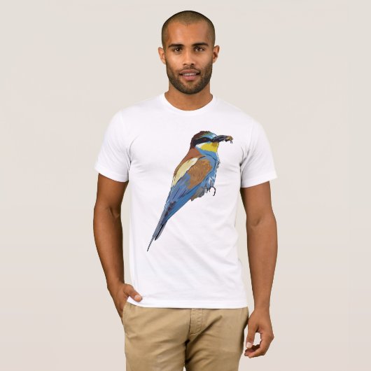 Europese bijeneter Vogel Mannen T-shirt (Voorkant volledig)