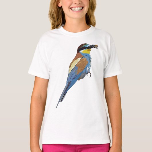 Europese bijeneter vogel meisjes T-shirt (Voorkant)