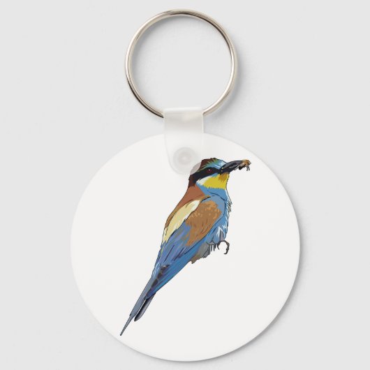 Europese bijeneter Vogel Sleutelhanger (Achterkant)