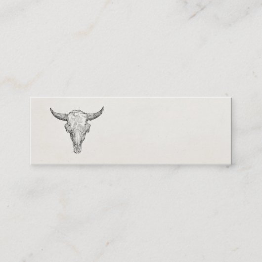 Europese Bison Antiek Sjabloon Mini Visitekaartje (Voorkant)