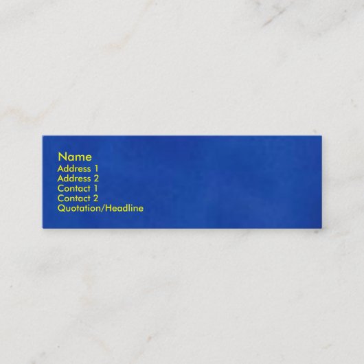 Europese blauwe kaart mini visitekaartje (Voorkant)