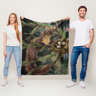 Europese boommarter fleece deken