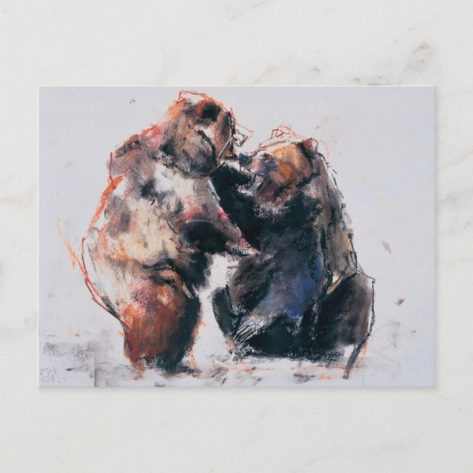 Europese bruine Beren 2001 Briefkaart (Voorkant)