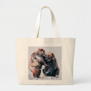 Europese bruine Beren 2001 Grote Tote Bag