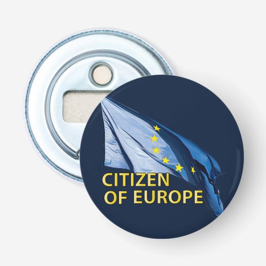 Europese burger button flesopener (Voorkant)