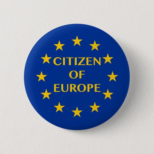 Europese burger ronde button 5,7 cm (Voorkant)