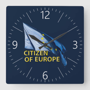 Europese burger vierkante klok