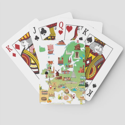 Europese Cartoon Pokerkaarten (Achterkant)