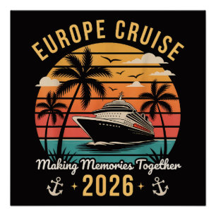 Europese cruise groep 2026 Familie matching vakant Perfect Poster