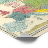 Europese fysieke kenmerken en bevolkingskaart poster (Hoek)