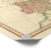 Europese geïllustreerde kaart poster (Hoek)