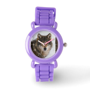 Europese grijze wolf horloge