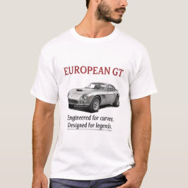 Europese GT Vintage Grand Tourer sportauto T-shirt